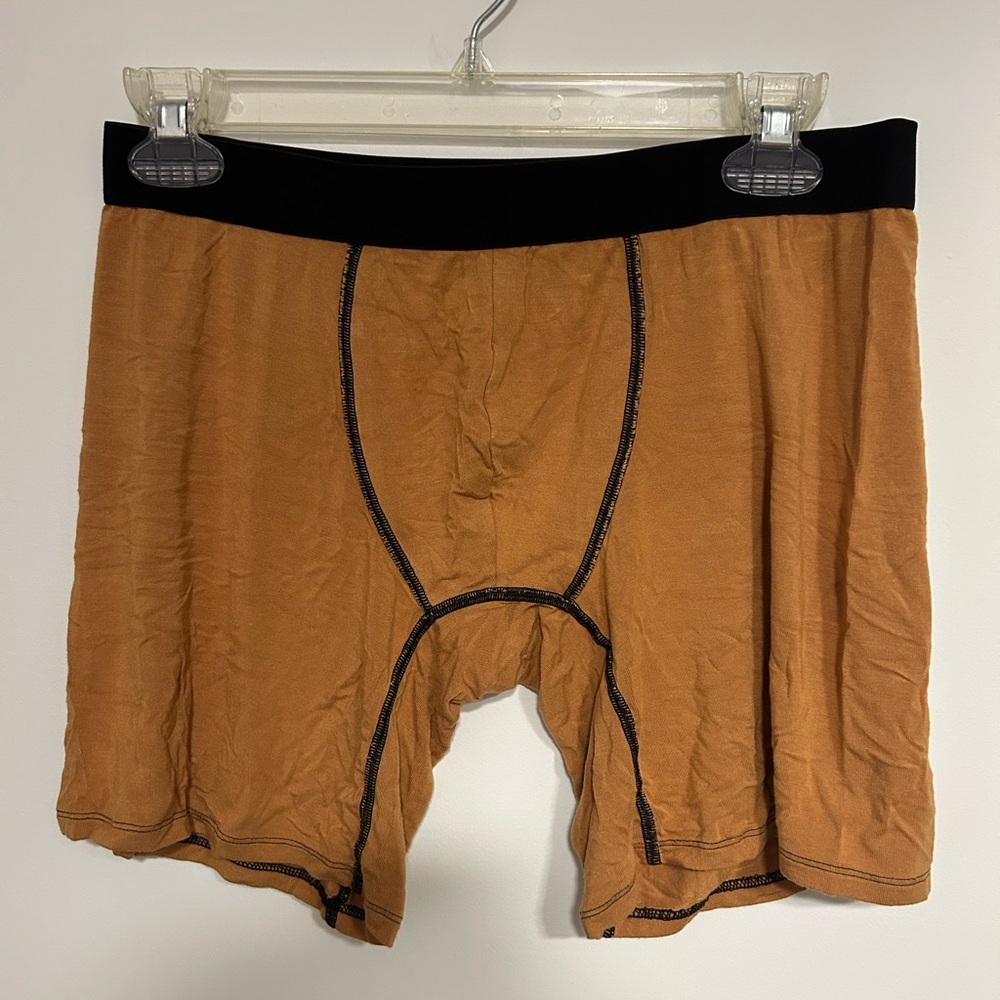 Men's Burnt Orange Boxer Briefs with Black Waistband